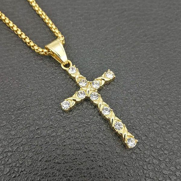 pendant necklaces gold color stainless steel thin cross pendants for men and women cubic zirconia paved hip hop rapper jewelry, Silver
pendant necklaces gold color stainless steel thin cross pendants for men and women cubic zirconia paved hip hop rapper jewelry, Silver