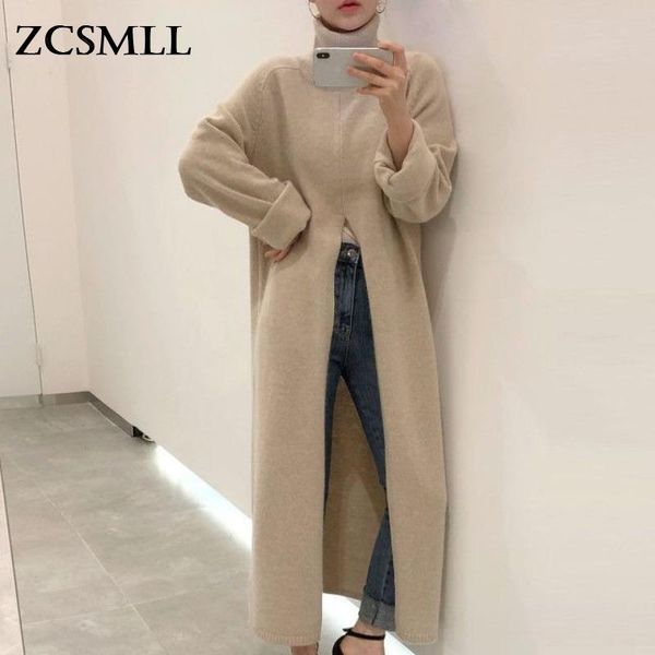women's sweaters zcsmll niche design high neck loose split over the knee was thin, long knit sweater base female korean autumn and wint, White;black
women's sweaters zcsmll niche design high neck loose split over the knee was thin, long knit sweater base female korean autumn and wint, White;black