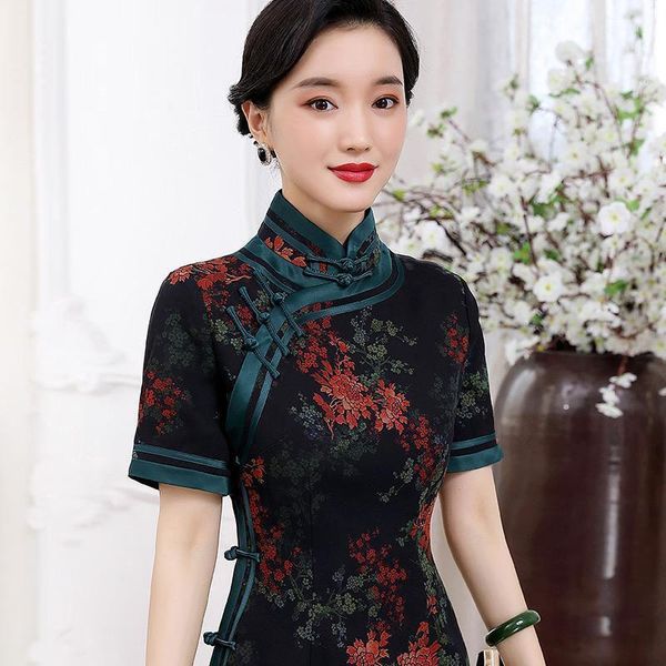ethnic clothing 2021 spring and autumn retro cheongsam, improved temperament, elegant show dress, chinese style large dress, Red
ethnic clothing 2021 spring and autumn retro cheongsam, improved temperament, elegant show dress, chinese style large dress, Red