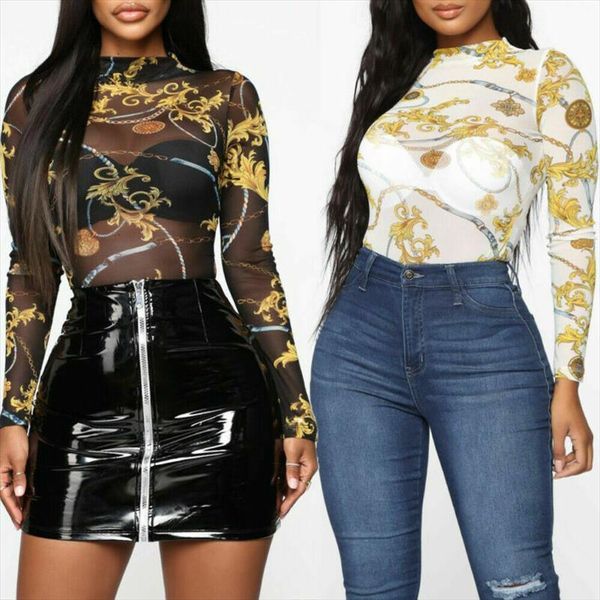 perspective mesh womens shirt long sleeve slim see through print fashion club, White
perspective mesh womens shirt long sleeve slim see through print fashion club, White
