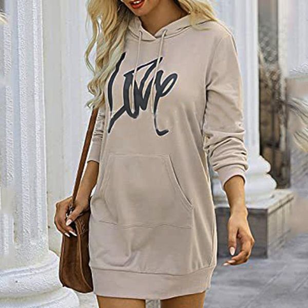 women's hoodies & sweatshirts women hoodie dress love printed long sleeve lightweight drawstring sweatshirt mini dresses with pocket ca, Black
women's hoodies & sweatshirts women hoodie dress love printed long sleeve lightweight drawstring sweatshirt mini dresses with pocket ca, Black