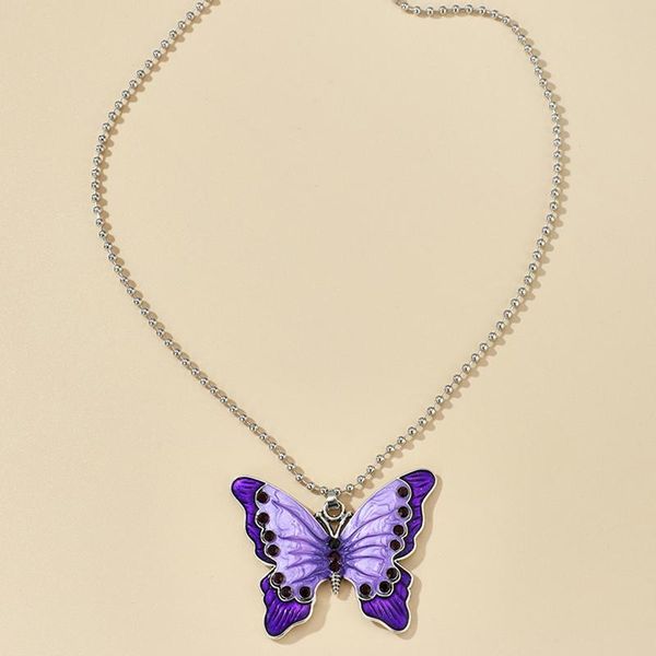 chains 1pcs kpop harajuku cute purple butterfly pendant necklace alloy metal simple style for women fashion, Silver
chains 1pcs kpop harajuku cute purple butterfly pendant necklace alloy metal simple style for women fashion, Silver