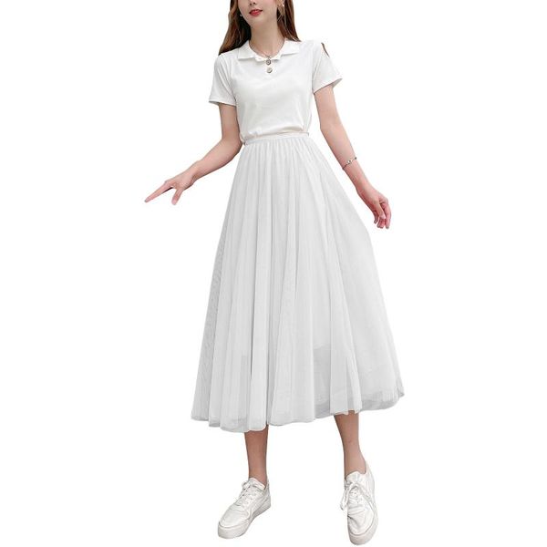 skirts loose women midi tulle skirt casual elastic high waist solid color mesh a-line tutu streetwear, Black
skirts loose women midi tulle skirt casual elastic high waist solid color mesh a-line tutu streetwear, Black