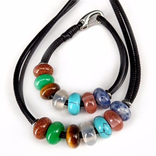 pendant necklaces druzy fashion natural crystal stone leather rope large hole beads string multicolor bracelet necklace colorful jewe, Silver
pendant necklaces druzy fashion natural crystal stone leather rope large hole beads string multicolor bracelet necklace colorful jewe, Silver