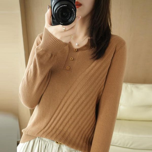 women's sweaters knitted women cotton v-neck button pullover full sleeves striped stylish young ladies jacket with pocket, White;black
women's sweaters knitted women cotton v-neck button pullover full sleeves striped stylish young ladies jacket with pocket, White;black