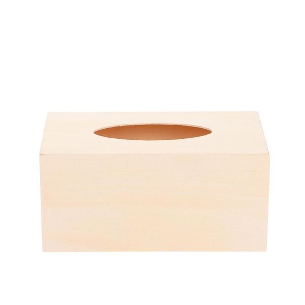 tissue boxes & napkins 2pcs wooden box diy painting napkin case home holder