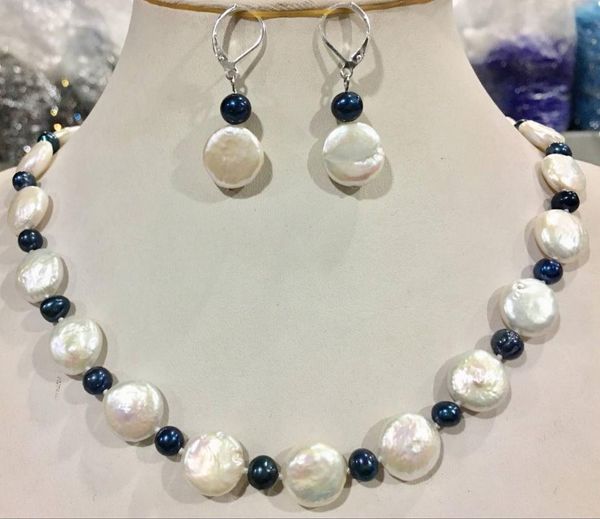 bracelet, earrings & necklace nature 13-14 mm coin white black pearl with necklace+ set 18''
bracelet, earrings & necklace nature 13-14 mm coin white black pearl with necklace+ set 18''