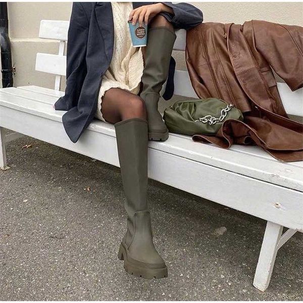fashion high boot ladies women's long boots solid pu low heel women shoes slip on platform autumn winter female footwear 211217, Black
fashion high boot ladies women's long boots solid pu low heel women shoes slip on platform autumn winter female footwear 211217, Black