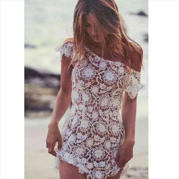hollow out crochet lace up floral beach dress short mini dress white women ladies bikini cover up beachwear outdoor, White;black
hollow out crochet lace up floral beach dress short mini dress white women ladies bikini cover up beachwear outdoor, White;black