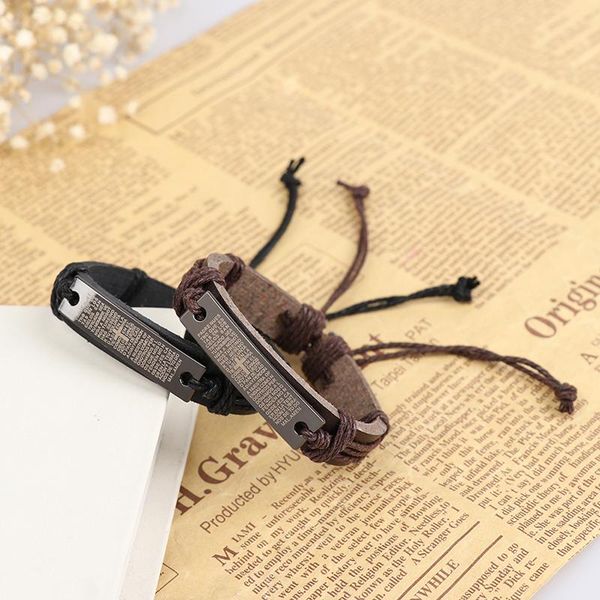 charm bracelets metal bible verse lettering cross bracelet for men prayer quotes adjustable leather bangles religious jewelry, Golden;silver
charm bracelets metal bible verse lettering cross bracelet for men prayer quotes adjustable leather bangles religious jewelry, Golden;silver