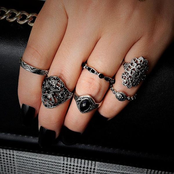 cluster rings nj 2021 6pcs/set women bohemian vintage silver stack above knuckle blue set luxury, Golden;silver
cluster rings nj 2021 6pcs/set women bohemian vintage silver stack above knuckle blue set luxury, Golden;silver