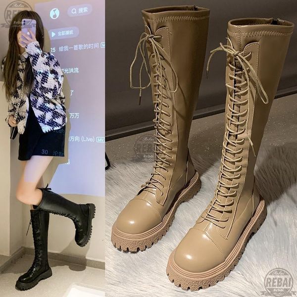 boots autumn women winter shoes female ladies knee long platform heel lace up footwear punk 35-40, Black
boots autumn women winter shoes female ladies knee long platform heel lace up footwear punk 35-40, Black