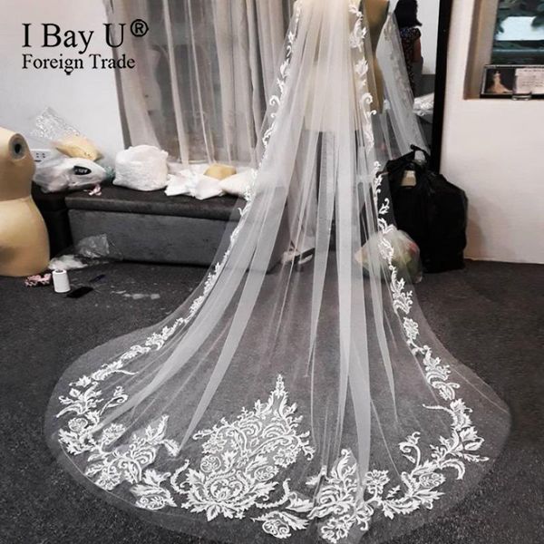 bridal veils luxury custom white ivory cathedral wedding veil long lace edge with comb accessories bride, Black
bridal veils luxury custom white ivory cathedral wedding veil long lace edge with comb accessories bride, Black