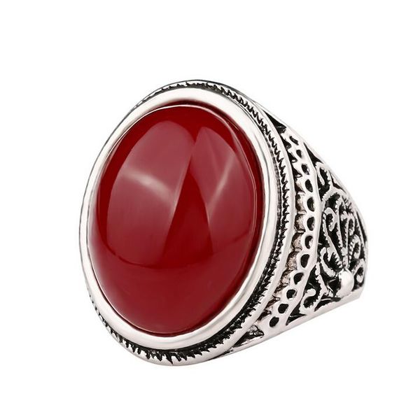 cluster rings men charm punk vintage silver color plated women ring black red resin stone gift jewelry, Golden;silver
cluster rings men charm punk vintage silver color plated women ring black red resin stone gift jewelry, Golden;silver