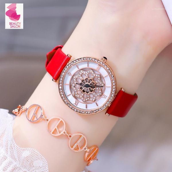 super red belt rotation women watches lady casual quartz watch luxury diamond wristwatch drop relojes para mujer wristwatches, Slivery;brown
super red belt rotation women watches lady casual quartz watch luxury diamond wristwatch drop relojes para mujer wristwatches, Slivery;brown