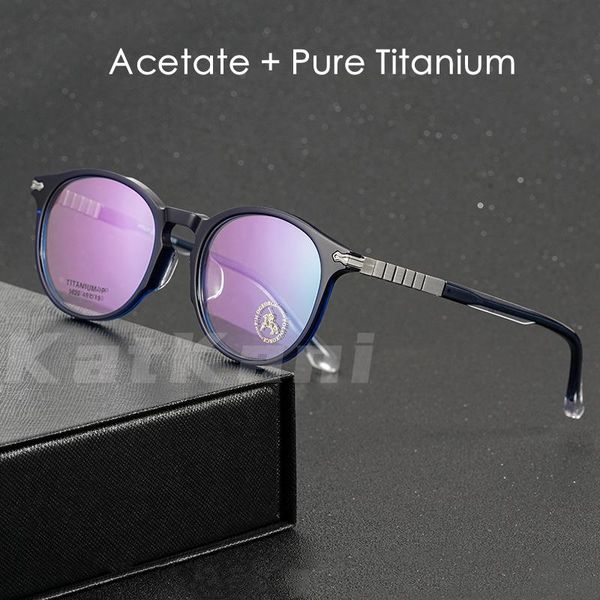 fashion sunglasses frames katkani men's and women's retro round acetate eyeglasses frame ultra light pure titanium myopia optical, Black
fashion sunglasses frames katkani men's and women's retro round acetate eyeglasses frame ultra light pure titanium myopia optical, Black