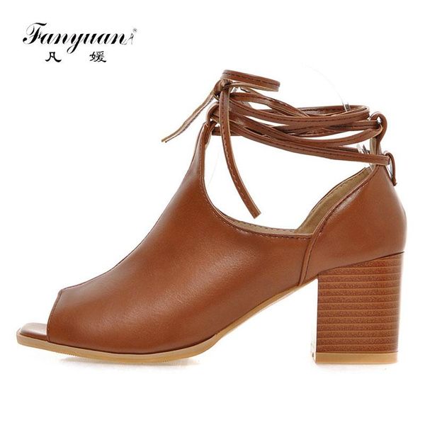 fanyuan gladiator sandals women high heels cross-tied summer comfort chunky ladies shoes black dress
fanyuan gladiator sandals women high heels cross-tied summer comfort chunky ladies shoes black dress