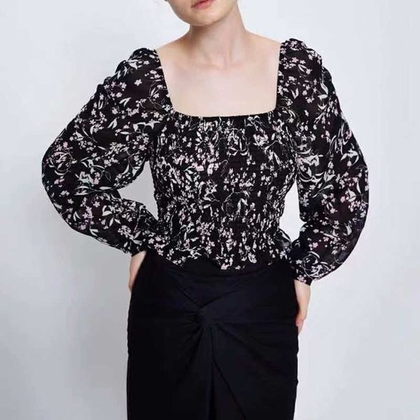 za women shirt fashion small floral chiffon women s casual chic street youth 210601, White
za women shirt fashion small floral chiffon women s casual chic street youth 210601, White