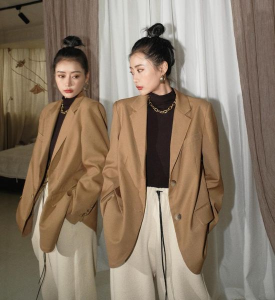 women's suits & blazers 2021 winter women's jacket british style temperament plaid suit fashion casual lapel cardigan, White;black
women's suits & blazers 2021 winter women's jacket british style temperament plaid suit fashion casual lapel cardigan, White;black