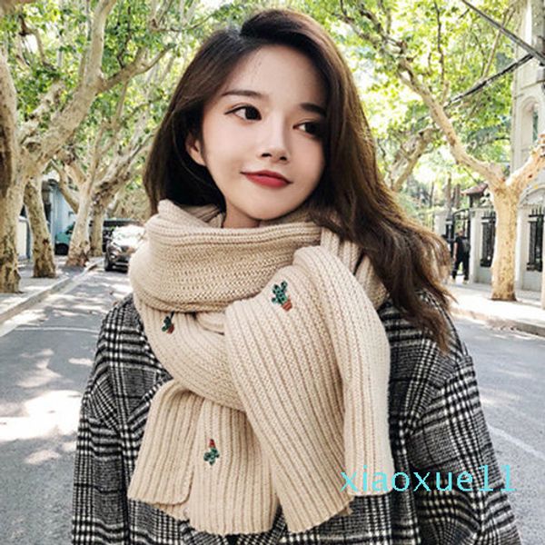 luxury- scarf girls winter korean students joker knit long thick warm cactus small fresh wool scarf., Blue;gray
luxury- scarf girls winter korean students joker knit long thick warm cactus small fresh wool scarf., Blue;gray