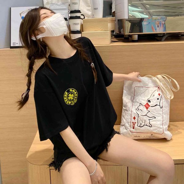 2021 new ch krosin sanskrit yellow horseshoe short sleeve t-shirt ch same couple, White;black
2021 new ch krosin sanskrit yellow horseshoe short sleeve t-shirt ch same couple, White;black