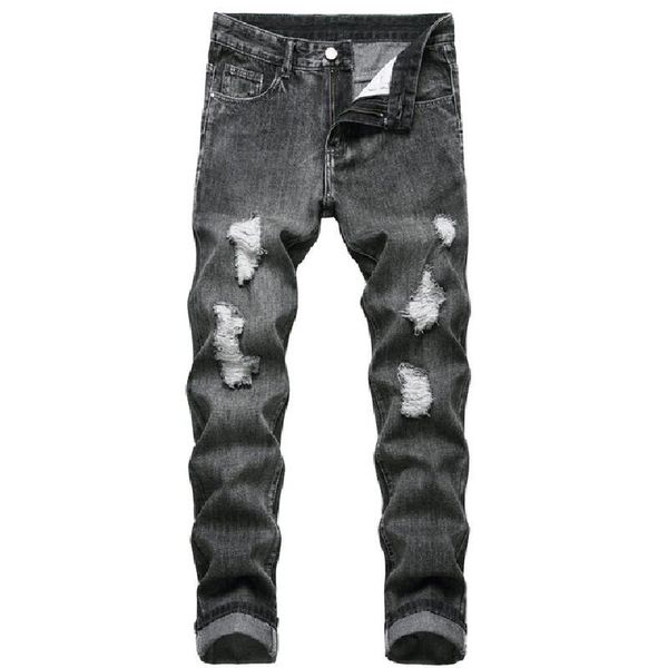 men's jeans 2021 summer vintage ripped men europe us foreign trade amazon worn-out waist straight trousers, Blue
men's jeans 2021 summer vintage ripped men europe us foreign trade amazon worn-out waist straight trousers, Blue
