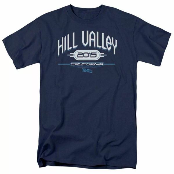 back to the future hill valley 2015 t shirt mens licensed retro movie tee navy, White;black
back to the future hill valley 2015 t shirt mens licensed retro movie tee navy, White;black