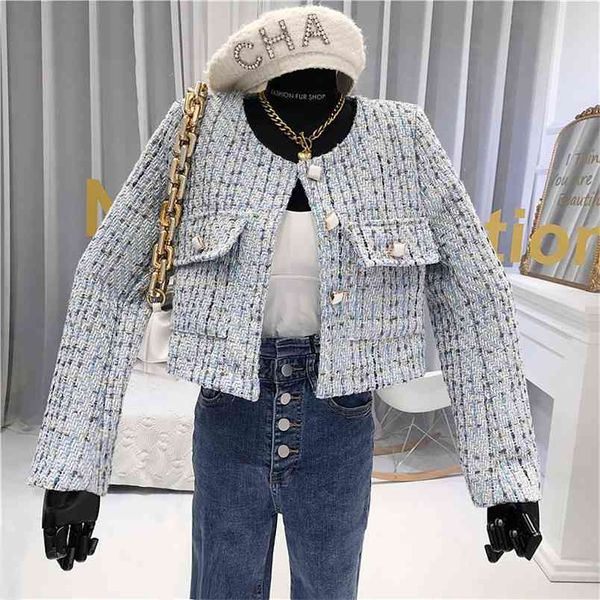 autumn winter women crop korean vintage tweed jacket coat small fragrance elegant short woolen outwear 210514, Black;brown
autumn winter women crop korean vintage tweed jacket coat small fragrance elegant short woolen outwear 210514, Black;brown