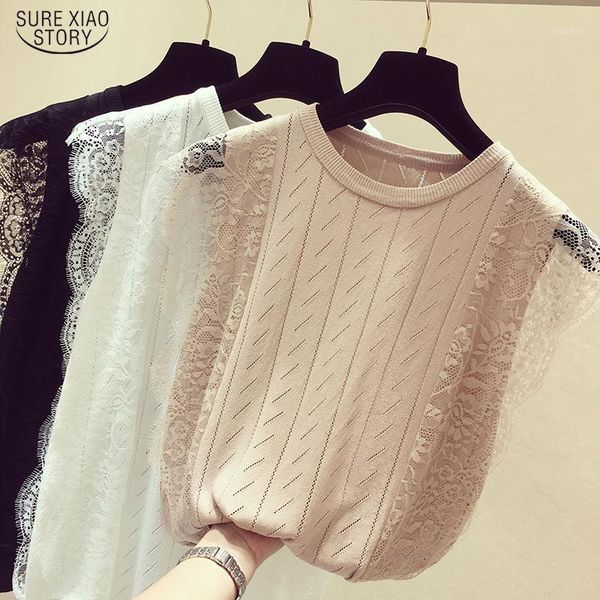 solid hollow out clothes 2021 korean summer women mesh shirt sleeveless o-neck lace knitted patchwork chic blusas 8795 50, White
solid hollow out clothes 2021 korean summer women mesh shirt sleeveless o-neck lace knitted patchwork chic blusas 8795 50, White
