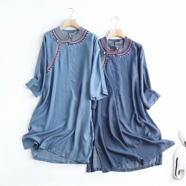 luxury cheongsam y2990 women's 2021 spring and autumn stand collar embroidery tencel denim cheongsam drs, Blue;red
luxury cheongsam y2990 women's 2021 spring and autumn stand collar embroidery tencel denim cheongsam drs, Blue;red