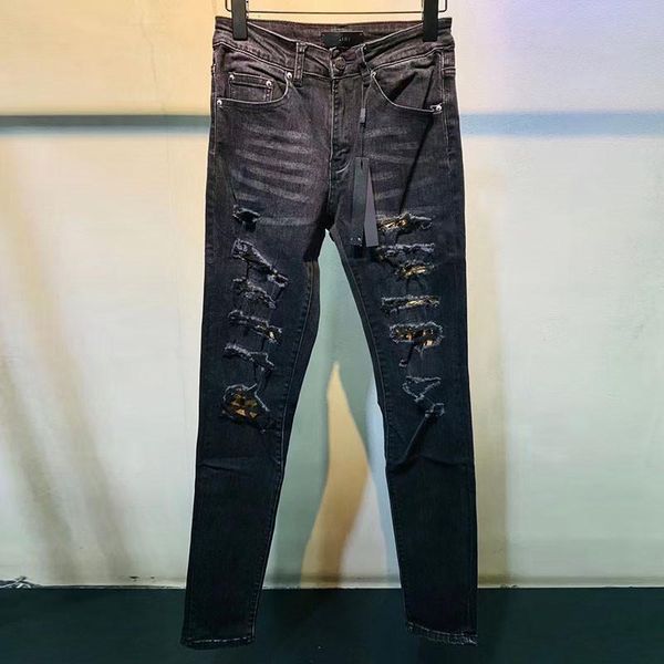 men's jeans black retro hole patchwork men jean noir homme hip hop fashion trend brand big size street, Blue
men's jeans black retro hole patchwork men jean noir homme hip hop fashion trend brand big size street, Blue
