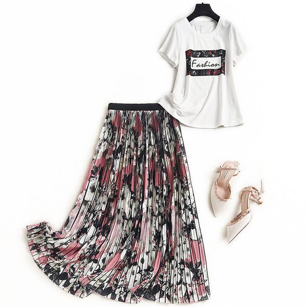 fashion summer runway woman suit elegant short print and plied skirt of two sets, Black
fashion summer runway woman suit elegant short print and plied skirt of two sets, Black