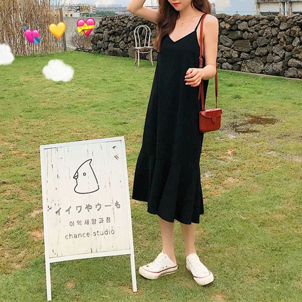 elegant black summer woman dress v-neck spaghetti strap mermaid midi office lady night dress w160 210526, Black;gray
elegant black summer woman dress v-neck spaghetti strap mermaid midi office lady night dress w160 210526, Black;gray