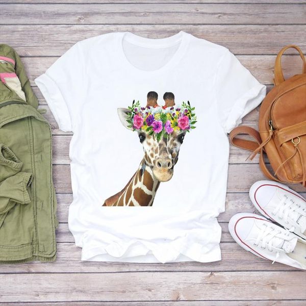 men cartoon giraffe flower t shirt mens floral fashion 90s print lady graphic ladies female tee, White;black
men cartoon giraffe flower t shirt mens floral fashion 90s print lady graphic ladies female tee, White;black