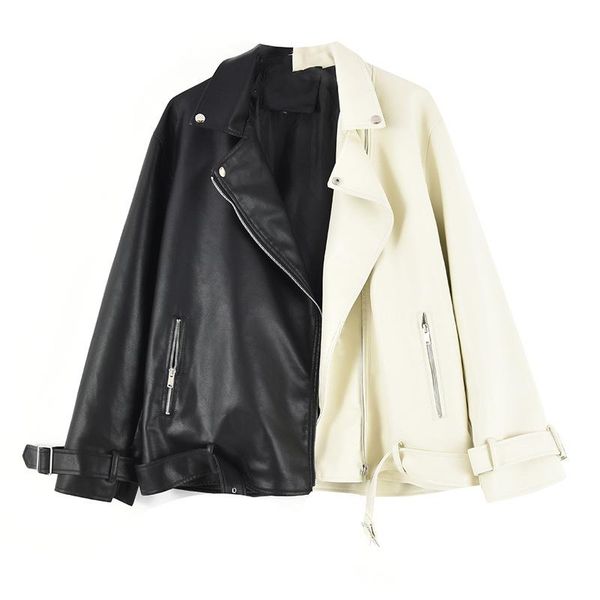 women's leather & faux kalenmos motorcycle jacket 2021 fall women coat black stitching contrast color streetwear short pu jackets
women's leather & faux kalenmos motorcycle jacket 2021 fall women coat black stitching contrast color streetwear short pu jackets