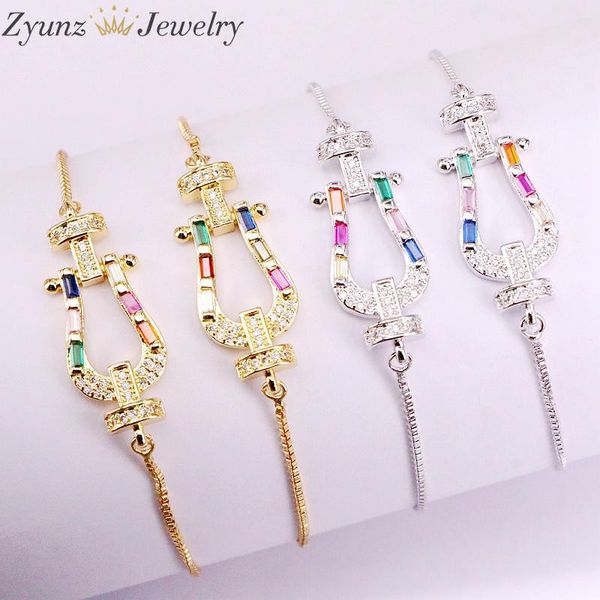 10pcs, fashion adjustable slide chain jewelry crystal zirconia colorful cz rainbow multi bracelets micro pave link,, Black
10pcs, fashion adjustable slide chain jewelry crystal zirconia colorful cz rainbow multi bracelets micro pave link,, Black