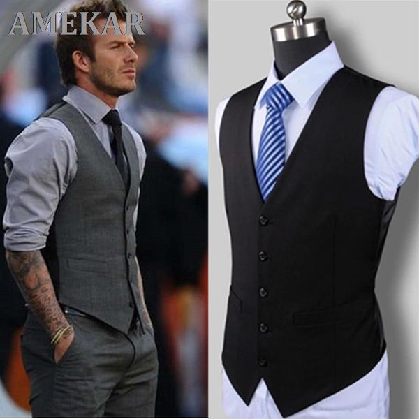 men's vests 2021 fashion boutique cotton solid color casual suit vest black gray formal businss wedding dress, Black;white
men's vests 2021 fashion boutique cotton solid color casual suit vest black gray formal businss wedding dress, Black;white