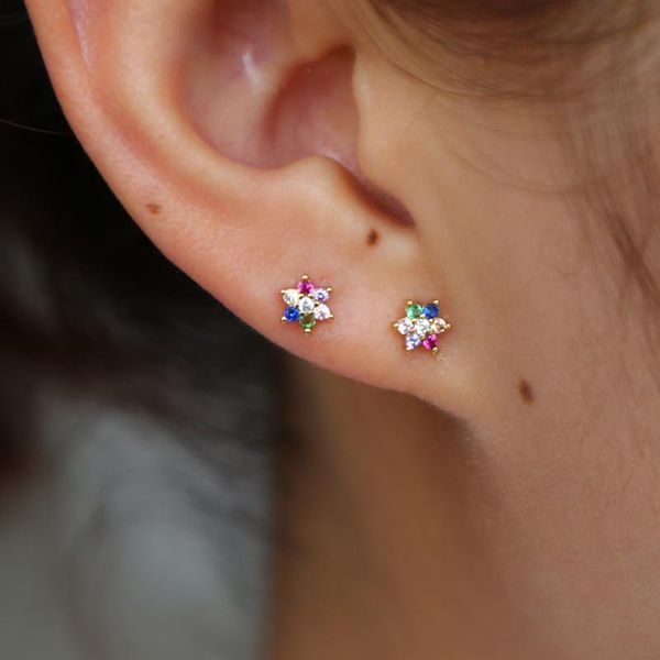 stud rainbow colorful flower earrings for women girl minimal 5mm multi piercing earbone studs gold color lovely adorable earring, Golden;silver
stud rainbow colorful flower earrings for women girl minimal 5mm multi piercing earbone studs gold color lovely adorable earring, Golden;silver
