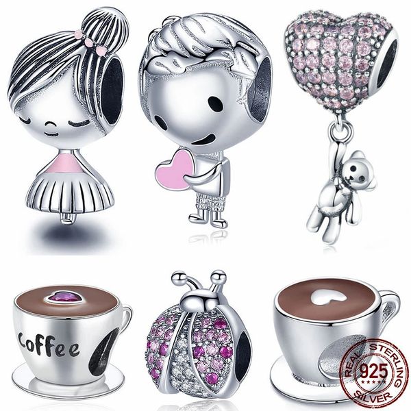 s925 sterling silver boy girl coffee beads charms adapting original pandora charms bracelets diy jewelry for women making, Bronze;silver
s925 sterling silver boy girl coffee beads charms adapting original pandora charms bracelets diy jewelry for women making, Bronze;silver