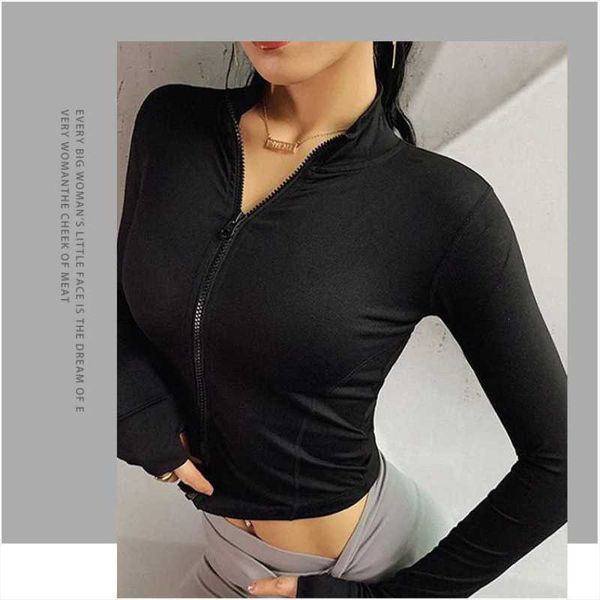 running jackets autumn sport jacket women long sleeve zip fitness yoga shirt workout gym activewear coats training clothes, Black;red
running jackets autumn sport jacket women long sleeve zip fitness yoga shirt workout gym activewear coats training clothes, Black;red