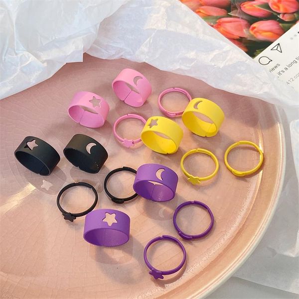 cluster rings if me 2 pairs trendy ins stylish star moon couple finger for women men paint metal index ring jewelry, Golden;silver
cluster rings if me 2 pairs trendy ins stylish star moon couple finger for women men paint metal index ring jewelry, Golden;silver