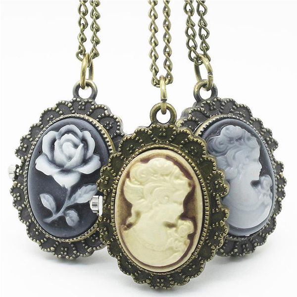 pocket watches 10pcs/lot steampunk vintage cameo lady watch necklace pendant halloween xmas party gift, Slivery;golden
pocket watches 10pcs/lot steampunk vintage cameo lady watch necklace pendant halloween xmas party gift, Slivery;golden
