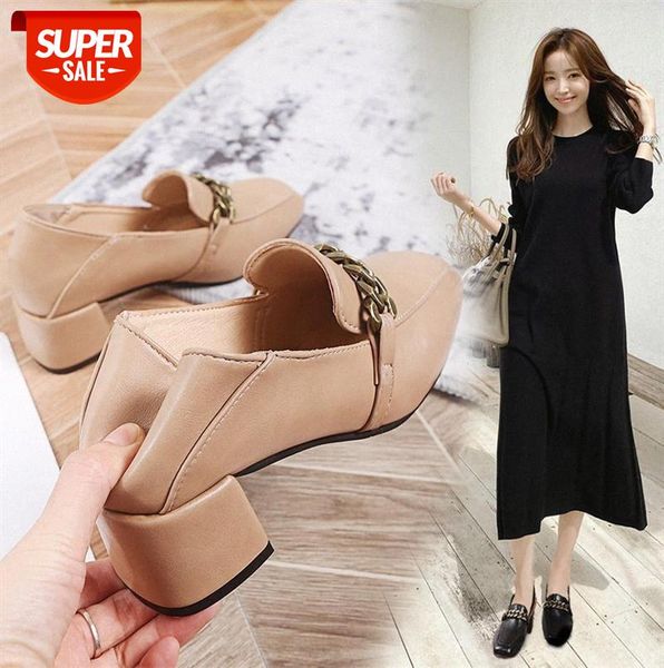 british style small leather shoes women casual high heels thick heel loafers mid-heel single #dk1t
british style small leather shoes women casual high heels thick heel loafers mid-heel single #dk1t