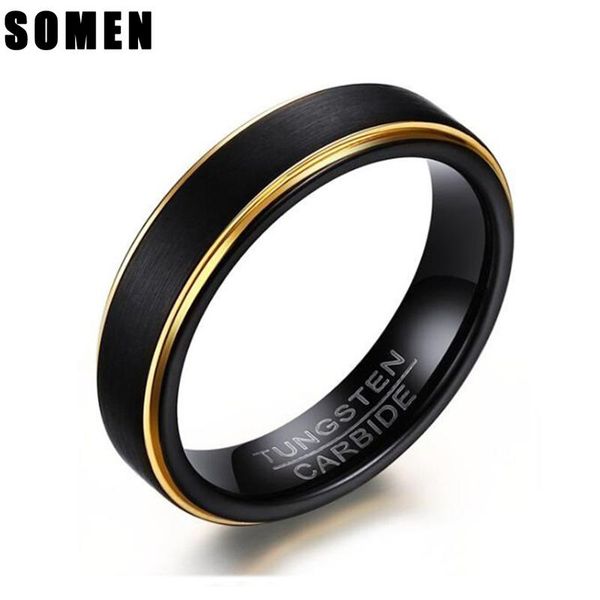 wedding rings 5mm men's black tungsten carbide ring engagement gold edge design matte brushed band anillos us size 6 to 12, Slivery;golden
wedding rings 5mm men's black tungsten carbide ring engagement gold edge design matte brushed band anillos us size 6 to 12, Slivery;golden
