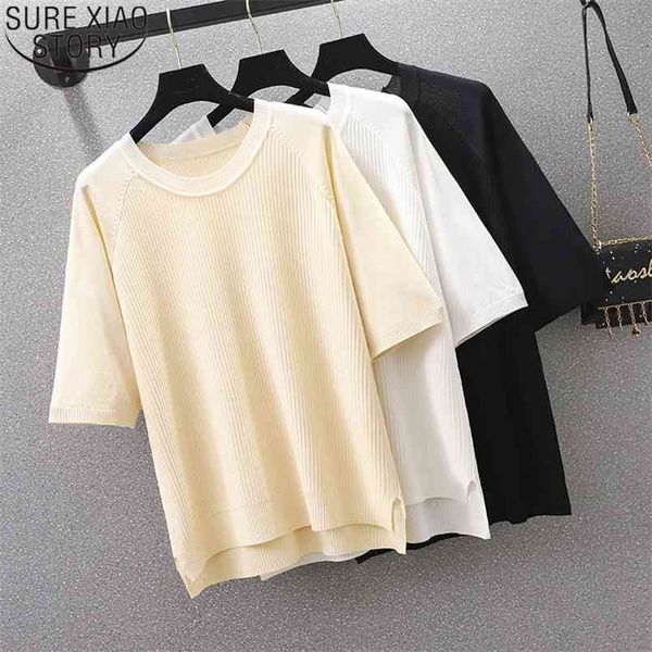l-4xl loose summer short sleeve tshirt knited shirt spring plus size women clothing o-neck tees 13595 210421, White
l-4xl loose summer short sleeve tshirt knited shirt spring plus size women clothing o-neck tees 13595 210421, White