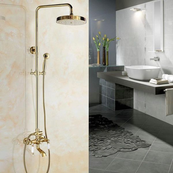 shower faucets gold brass bathroom mixer tap faucet set rain head round wall mounted bathtub agf365 sets
shower faucets gold brass bathroom mixer tap faucet set rain head round wall mounted bathtub agf365 sets