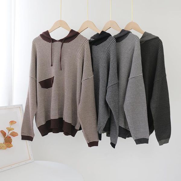 women's sweaters lady striped patchwork hooded sweater women batwing long sleeve loose pullover femme patch decorate casual, White;black
women's sweaters lady striped patchwork hooded sweater women batwing long sleeve loose pullover femme patch decorate casual, White;black