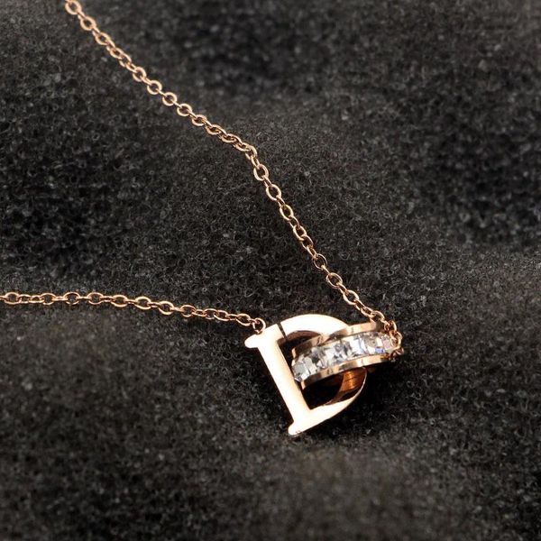 pendant necklaces 316l stainless steel d letter and crystal annulus interlocking rose gold necklace high polished for women, Silver
pendant necklaces 316l stainless steel d letter and crystal annulus interlocking rose gold necklace high polished for women, Silver