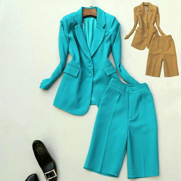 women's two piece pants koean fashion women suit blazer + knee-length office lady sets spring summer, White
women's two piece pants koean fashion women suit blazer + knee-length office lady sets spring summer, White