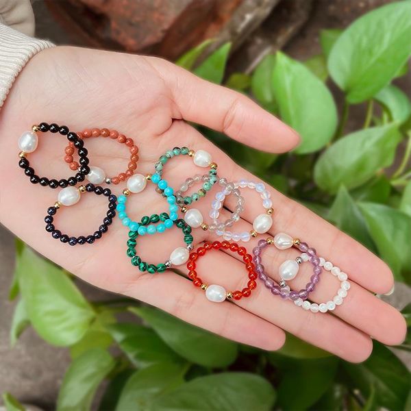 wedding rings bohemian natural stone pearl for women 3mm minimalist crystal moonstone opal beads elastic ring adjustable charm jewelry, Slivery;golden
wedding rings bohemian natural stone pearl for women 3mm minimalist crystal moonstone opal beads elastic ring adjustable charm jewelry, Slivery;golden